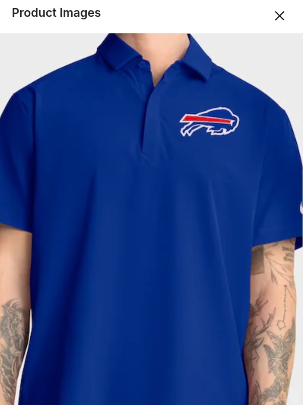 NFL Store Buffalo Bills Men's Blue Logo Polo Shirt XL NWT NEW